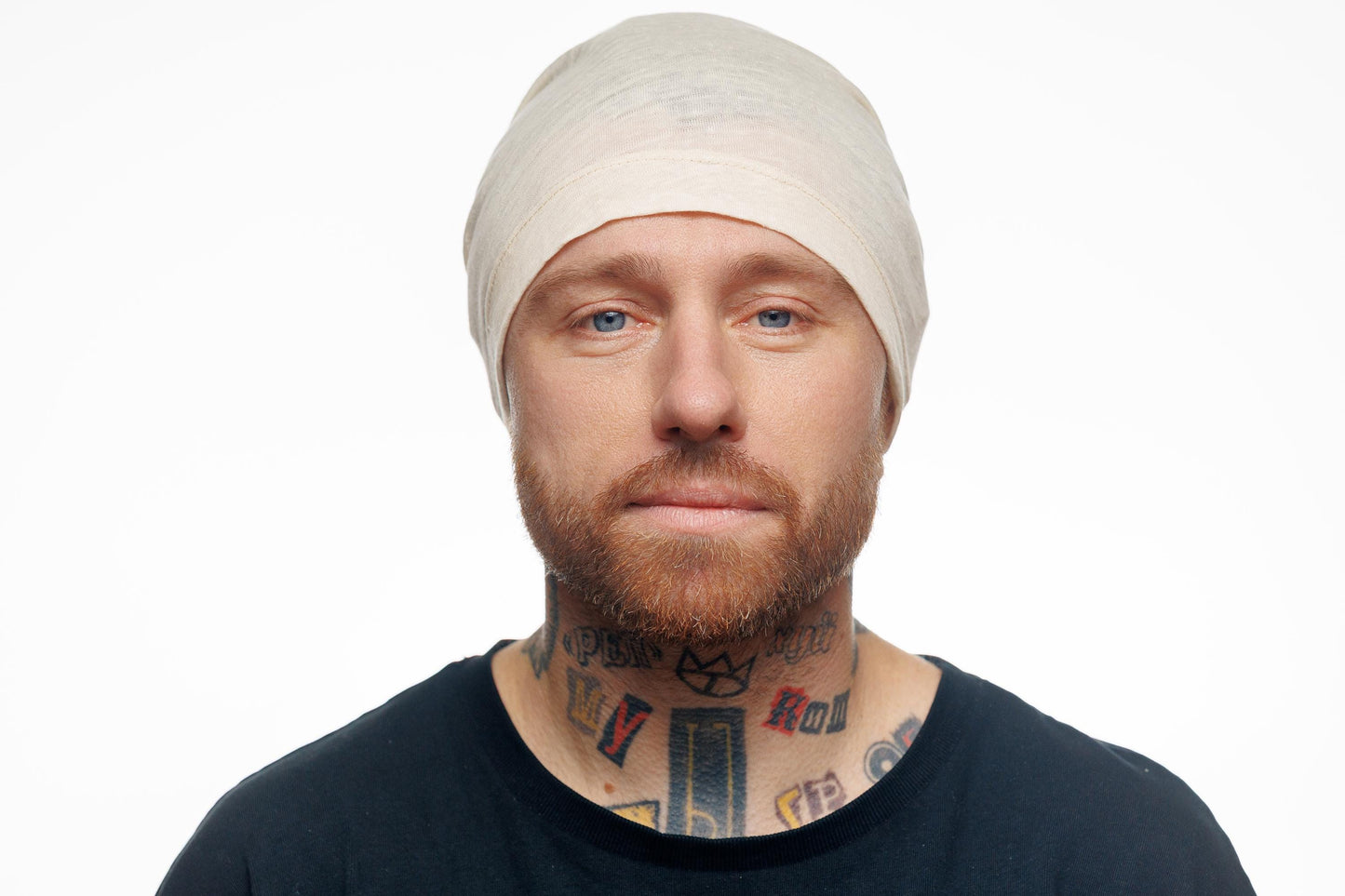 Black Linen Beanie Lightweight Italian Jersy Hat, Ivory Breathable Slouchy Cap for Men & Women. Soft cute cancer hat