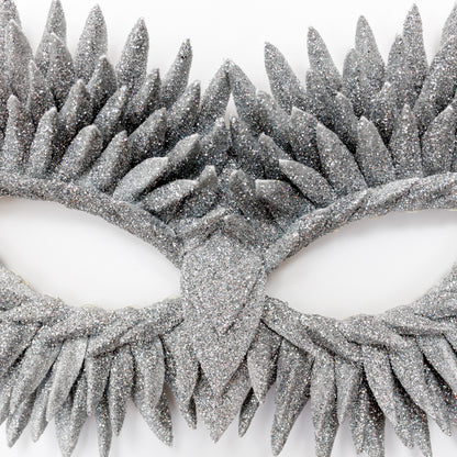 Masquerade Mask Owl: Black, Gold, Silver Feather Detail, Elegant Party Costume