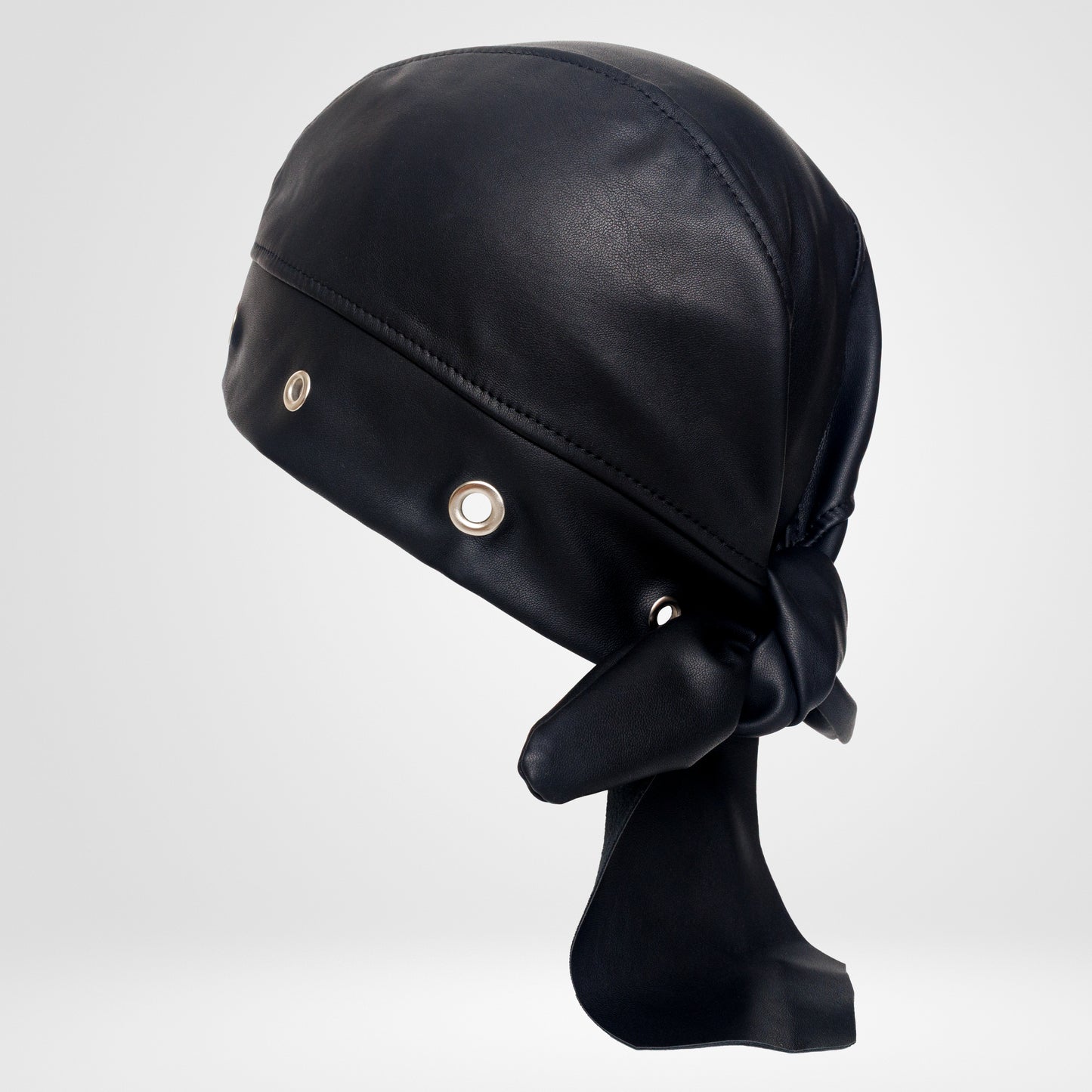 Bandana Vegan Leather Biker Beanie – Unisex Rocker Style