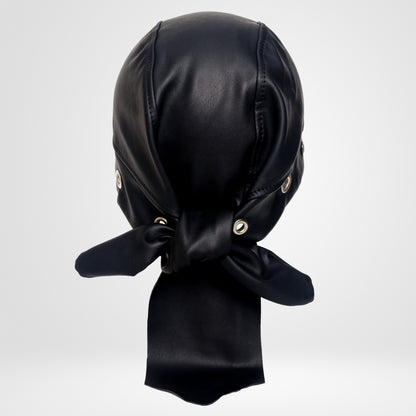 Bandana Vegan Leather Biker Beanie – Unisex Rocker Style