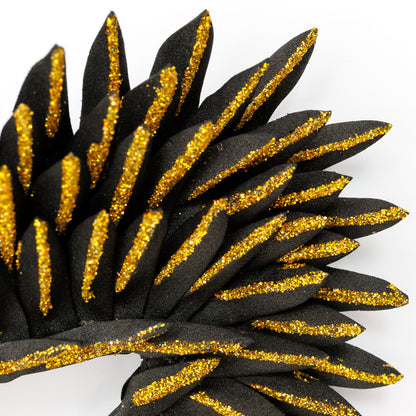 Masquerade Mask Owl: Black, Gold, Silver Feather Detail, Elegant Party Costume