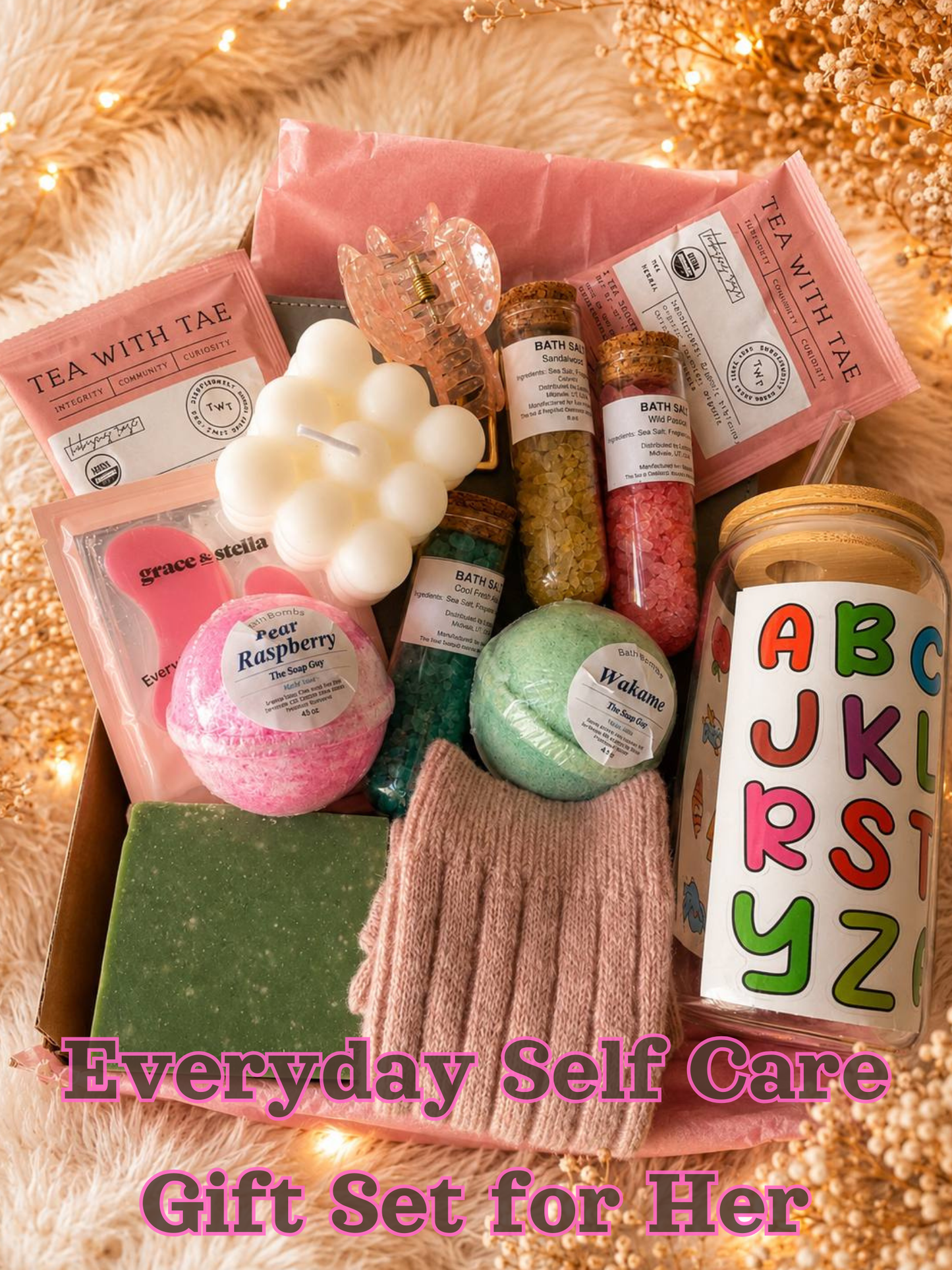 Cozy Spa Gift Box for Women, Self Care Basket, Relaxation Gift Set, Thinking of You Gift, Birthday Gift, Care Package