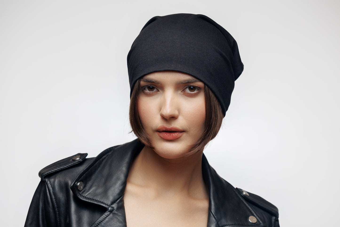 Black Beanie Hat, Double Layer Breathable Slouchy Cap, Soft Natural  Cotton Fabric, Minimalist Streetwear Unisex Hat.