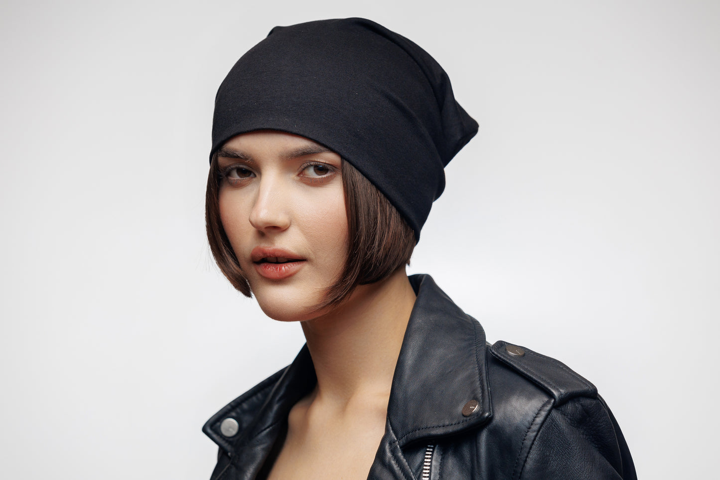 Black Beanie Hat, Double Layer Breathable Slouchy Cap, Soft Natural  Cotton Fabric, Minimalist Streetwear Unisex Hat.