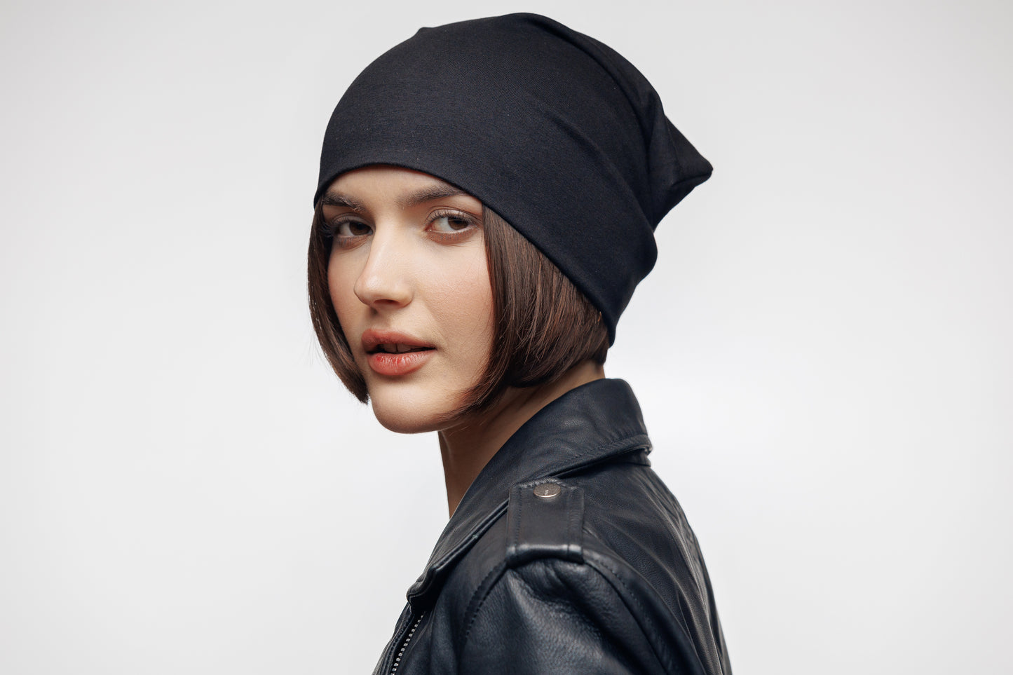 Black Beanie Hat, Double Layer Breathable Slouchy Cap, Soft Natural  Cotton Fabric, Minimalist Streetwear Unisex Hat.