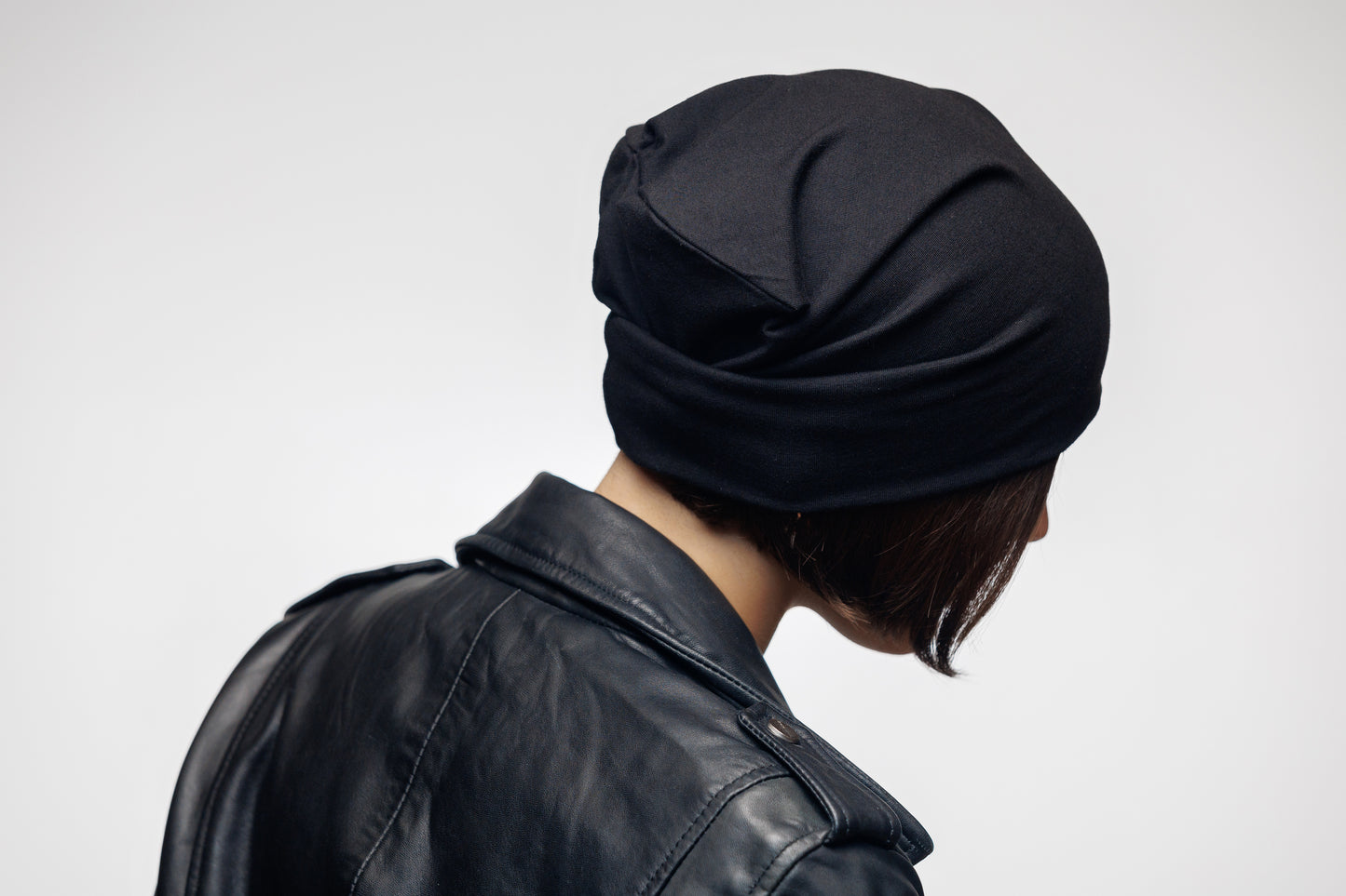 Black Beanie Hat, Double Layer Breathable Slouchy Cap, Soft Natural  Cotton Fabric, Minimalist Streetwear Unisex Hat.