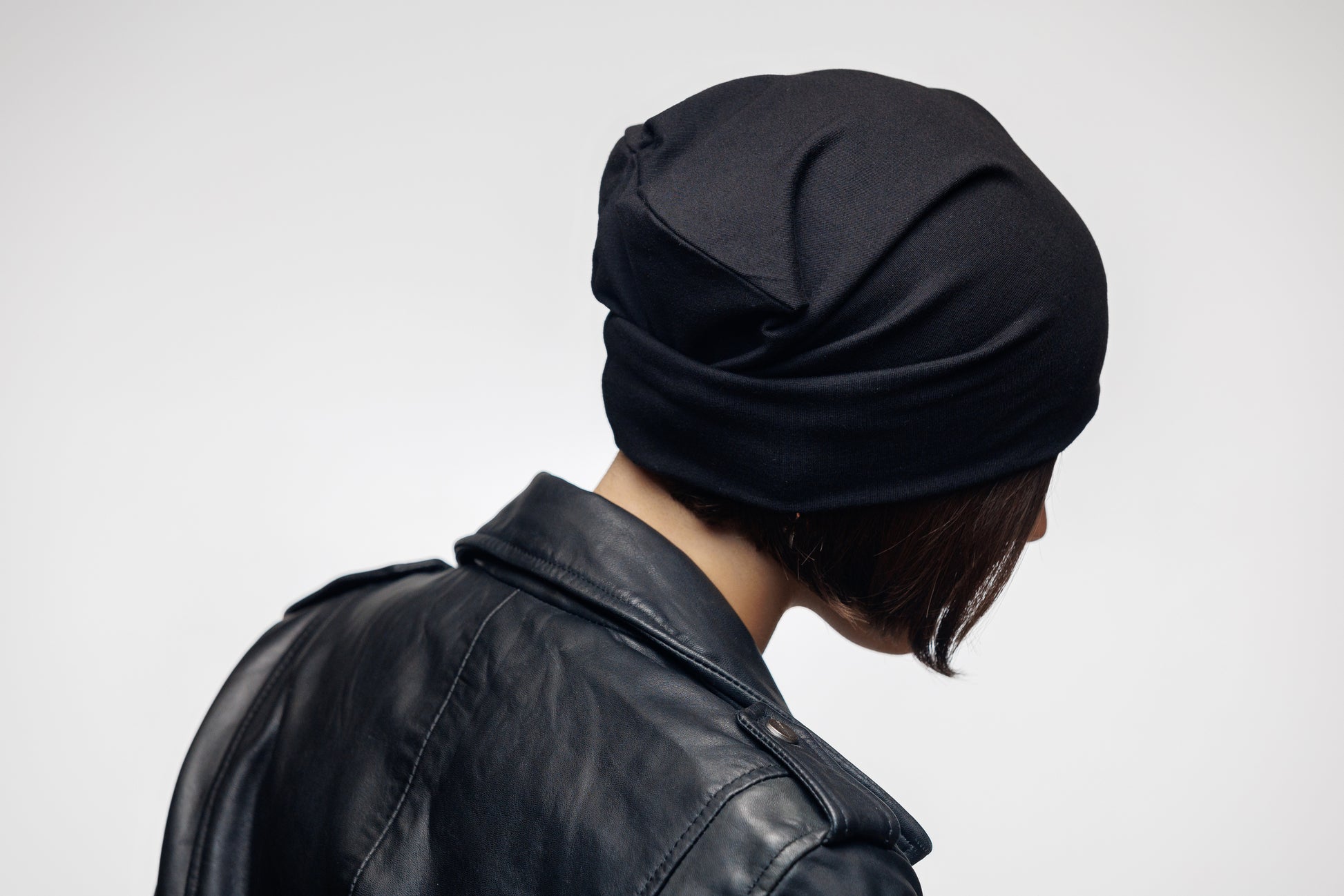 Black Beanie Hat, Double Layer Breathable Slouchy Cap, Soft Natural  Cotton Fabric, Minimalist Streetwear Unisex Hat.