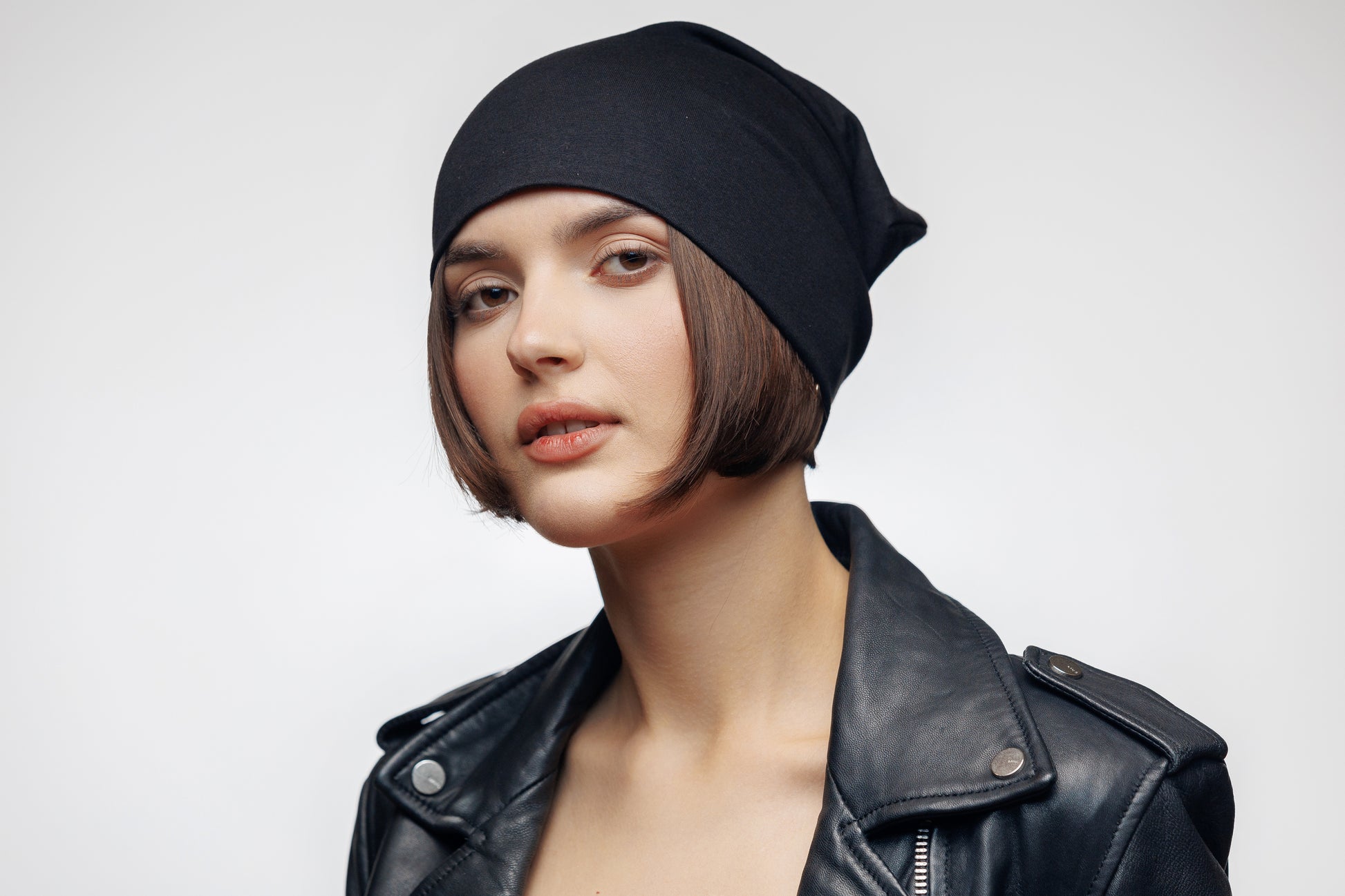 Black Beanie Hat, Double Layer Breathable Slouchy Cap, Soft Natural  Cotton Fabric, Minimalist Streetwear Unisex Hat.