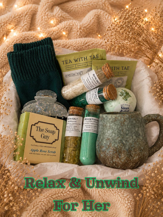 Refresh & Renew Spa Box, Wellness Gift For Her, Relaxation Basket, Self Care Package, Bath Tea Gift Set