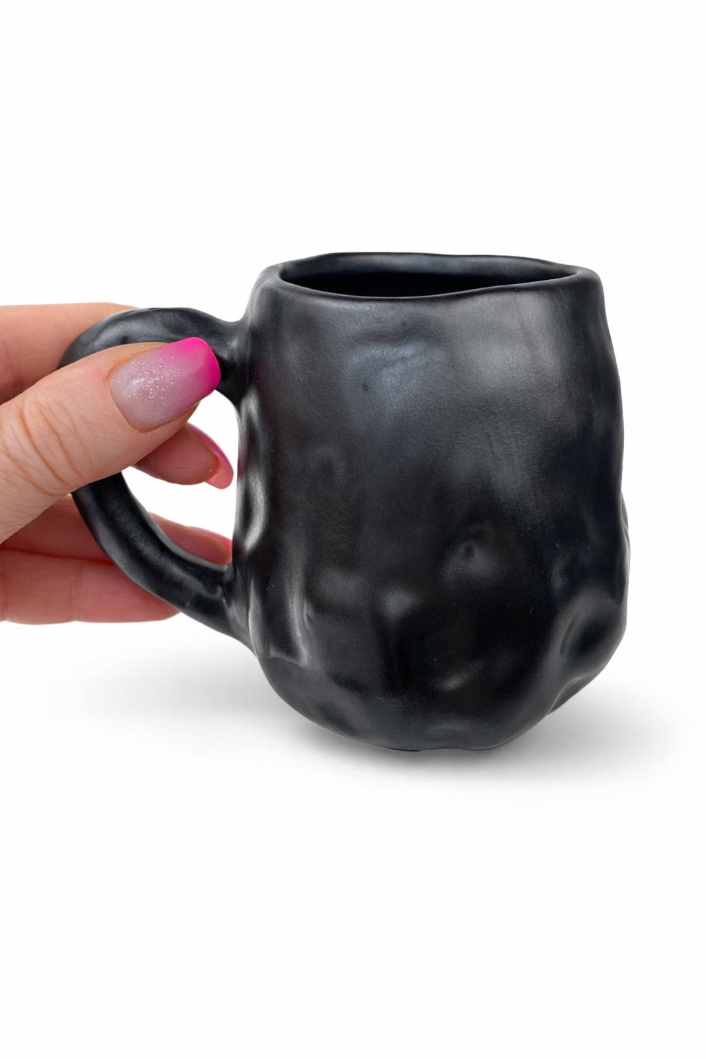 Small 200ml handmade ceramic coffee mug with matte finish, artisan mini coffee cup gift