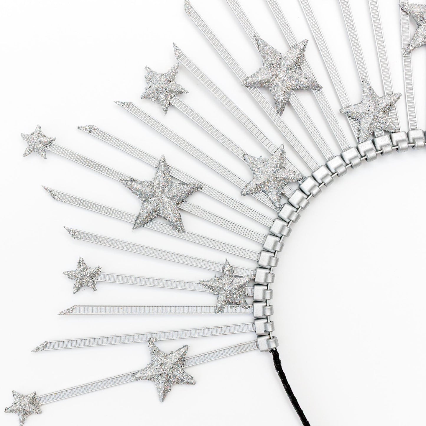 Silver Star Crown Headpiece: Glitter Halo Tiara, Celestial Cosplay