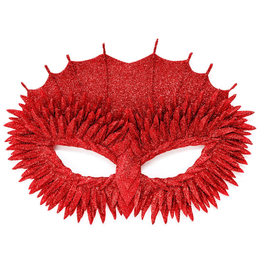 Red Dragon Masquerade Mask: Owl Glitter Halloween Party Costume