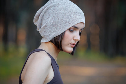 Oversized Thin Cotton Beanie – Soft Slouchy Hat for Women & Men | Lightweight Large Volume Beanie | Cozy Breathable Cap. Size L-XXL