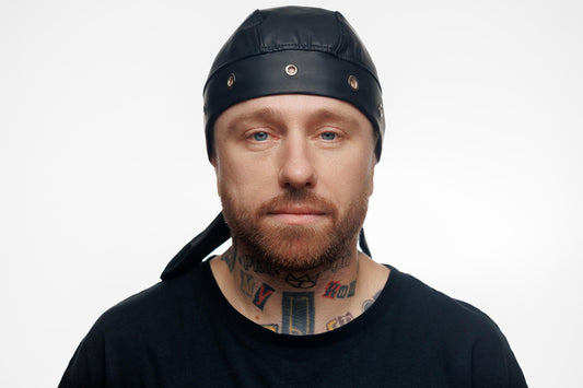 Bandana Vegan Leather Biker Beanie – Unisex Rocker Style (Copy)
