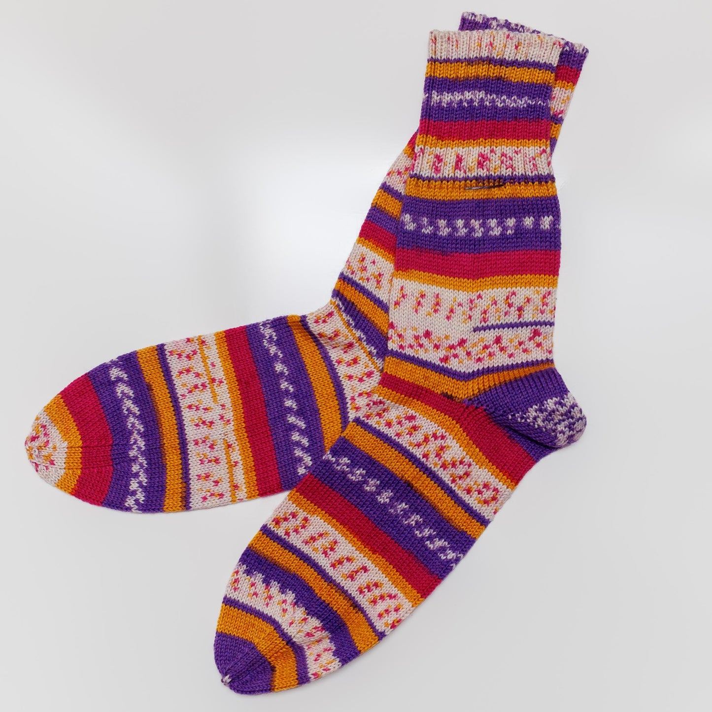 Knit Wool Socks – Cozy Winter Socks. Scandinavian Style Pattern | Warm Turkish Sock Yarn. Handmade Gift for Mom & Grandma. Hygge Cabin Socks