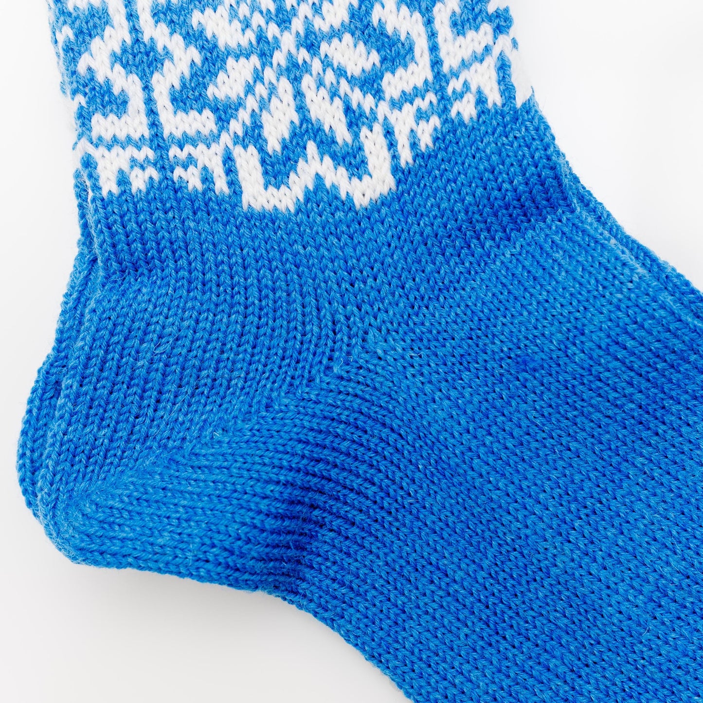Blue Winter Socks. Snowflake Knit Pattern. Couple Gift Set.  Men 9–11 / Women 7–9