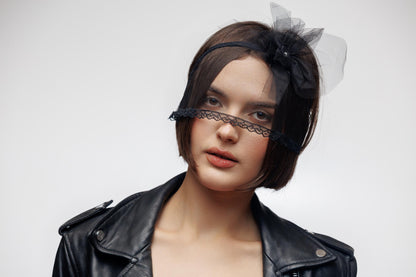 Lace Veil Headband for Women, Avant Garde Hair Accessory Elegant Lace.