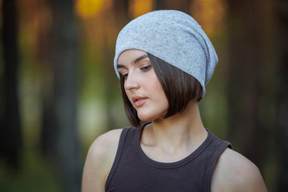 Oversized Thin Cotton Beanie – Soft Slouchy Hat for Women & Men | Lightweight Large Volume Beanie | Cozy Breathable Cap. Size L-XXL