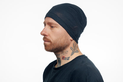 Unisex Linen Beanie Lightweight Italian Jersy Hat, Breathable Slouchy Cap for Men & Women, Linen Beanie, Handmade. Soft cute cancer hat.