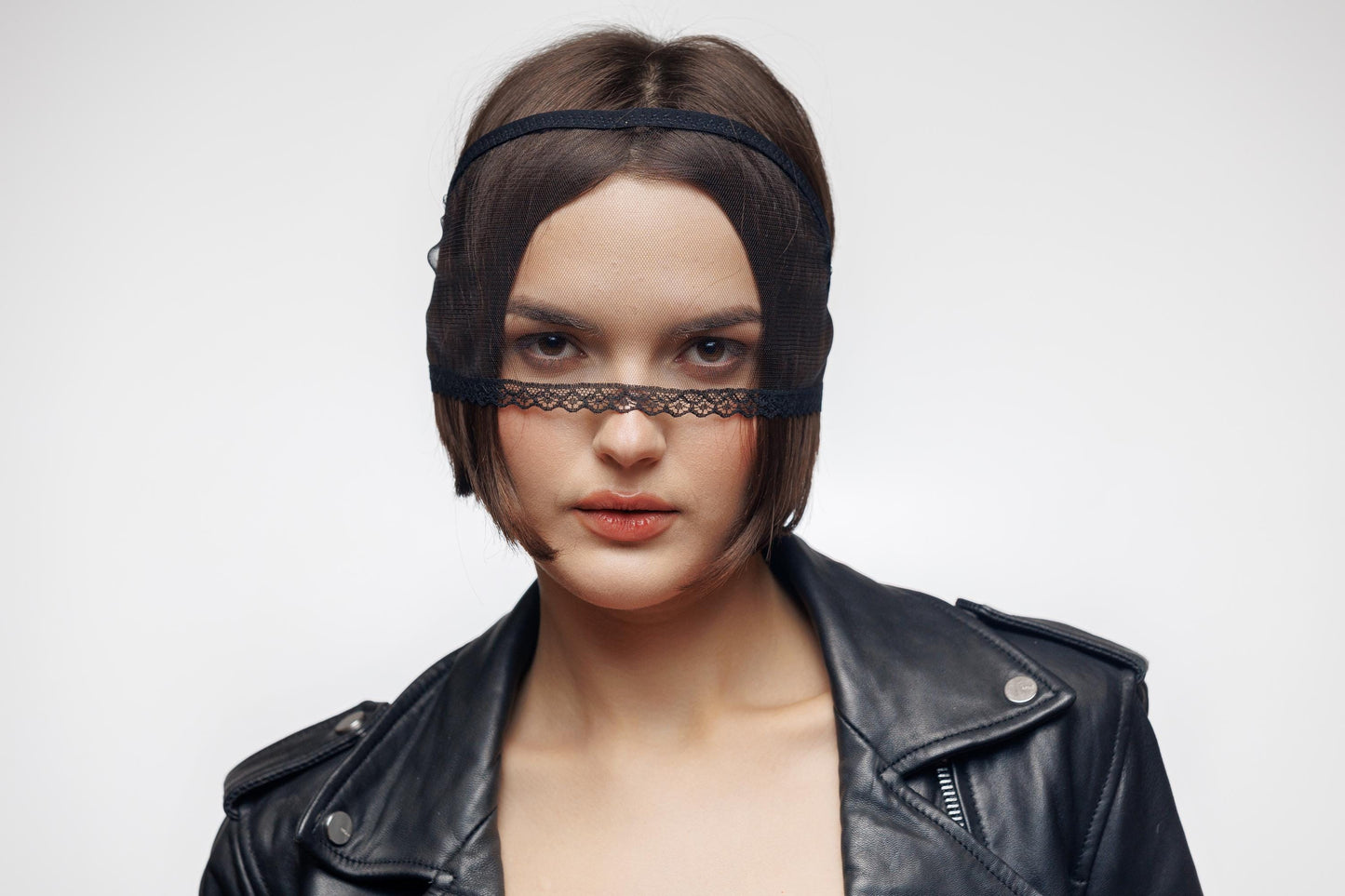 Sheer Lace Veil Headband for Women, Avant Garde Hair Accessory Elegant Lace.