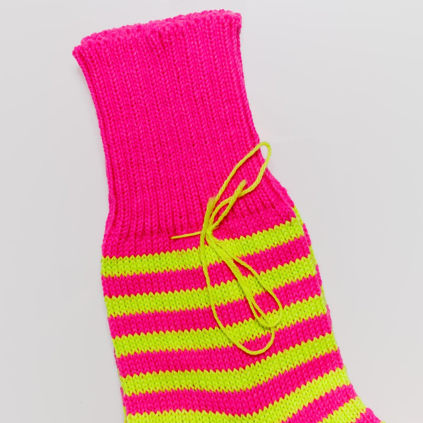 Bright Neon Wool Socks Pink and Lime. Colorful Warm Socks