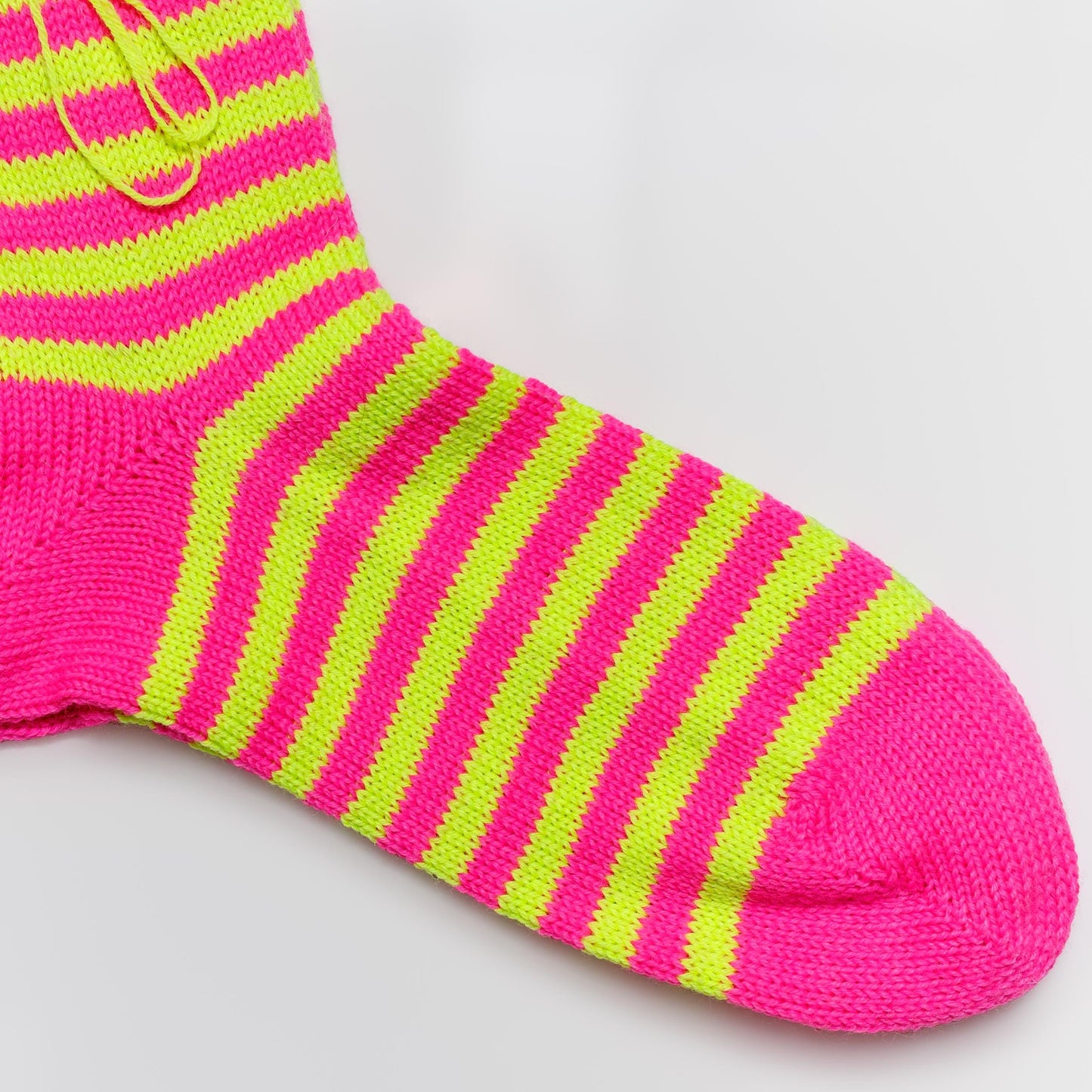 Bright Neon Wool Socks Pink and Lime. Colorful Warm Socks