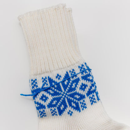 Couple socks for woman and man. Handmade Snowflake Knit Socks | Warm Wool Socks | Winter Gift for Mom Dad Grandma Grandpa | Family Christmas