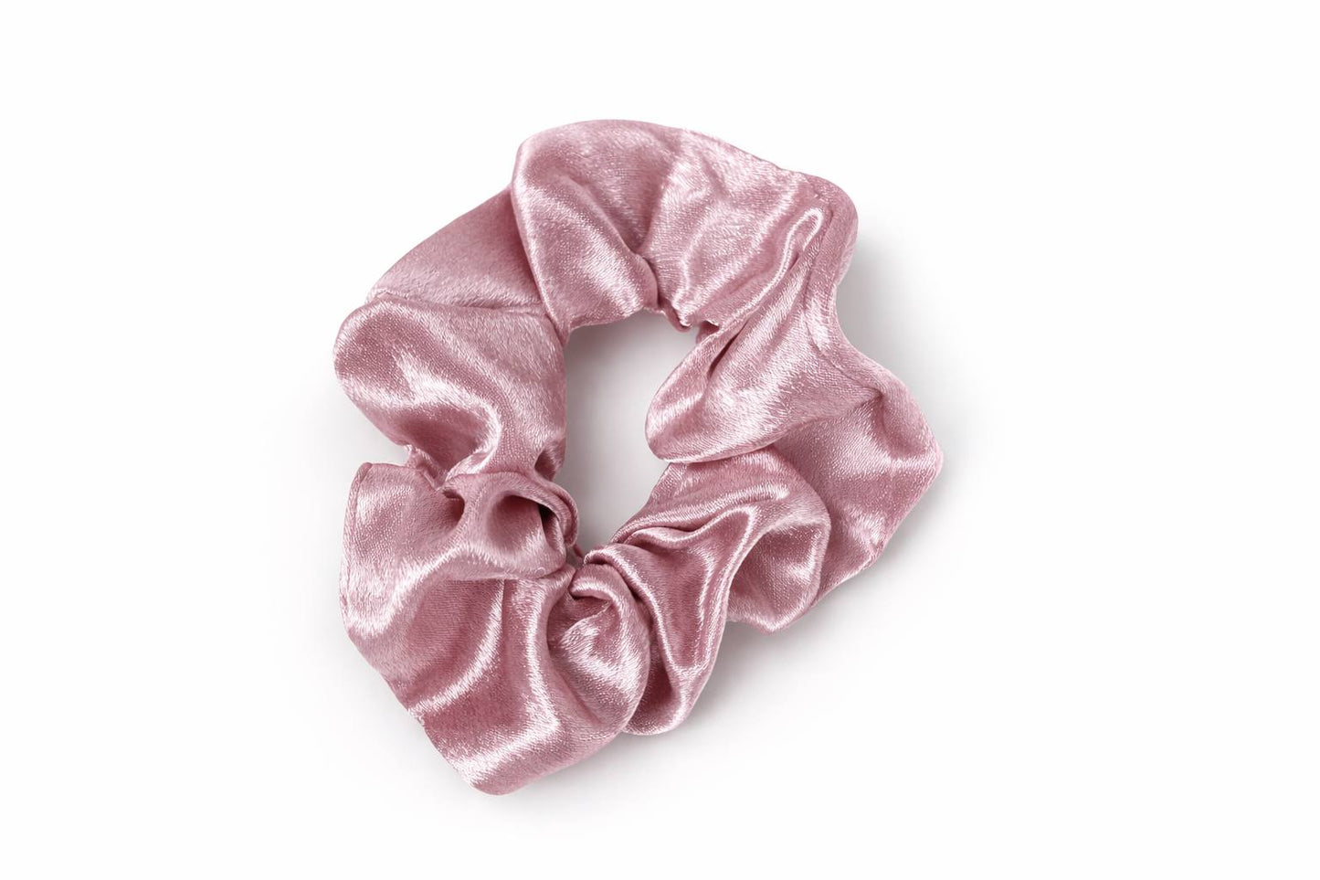 Brown Satin Scrunchie – Fall Aesthetic No Crease Hair Tie | Cozy Neutral Hair Accessory