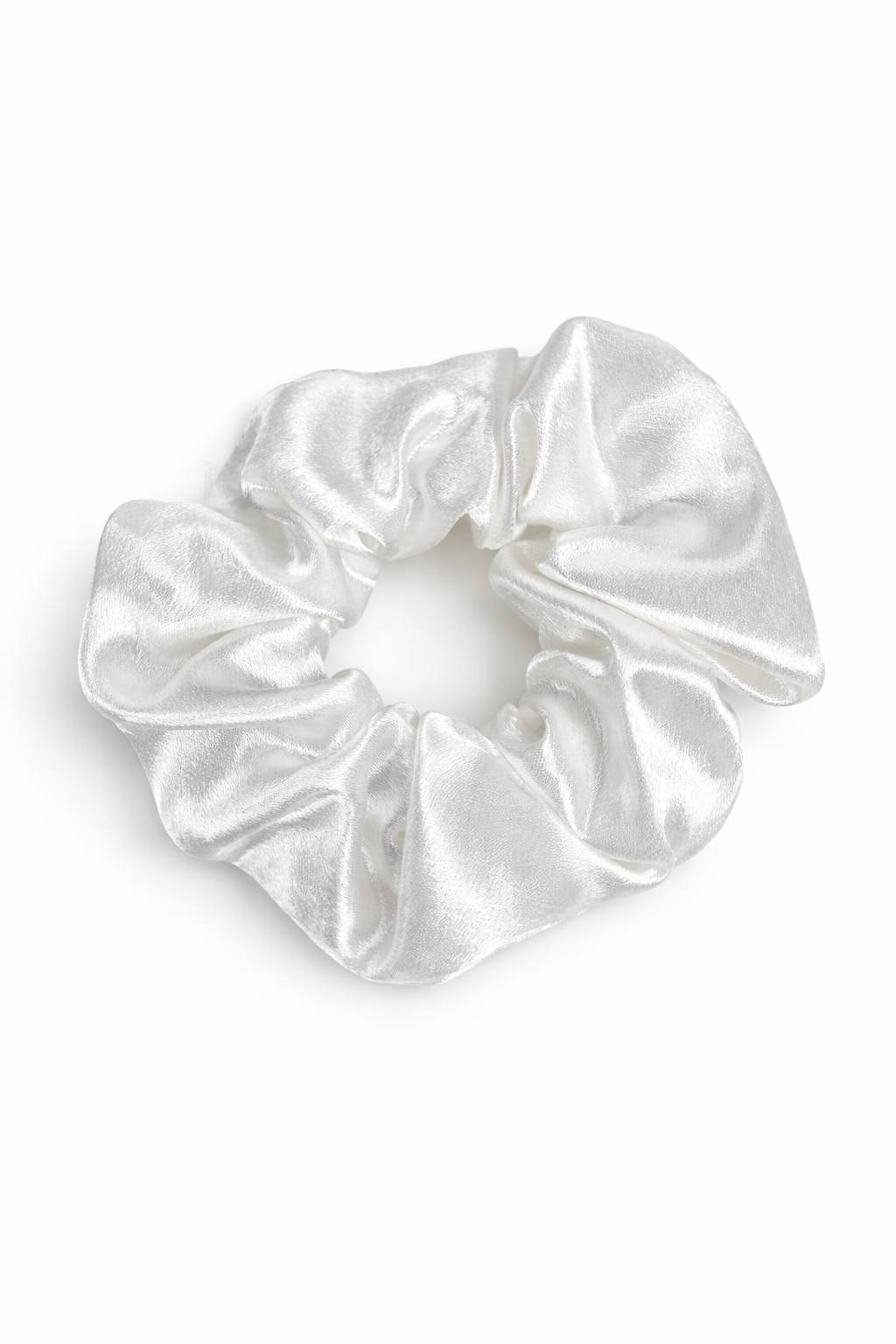 Brown Satin Scrunchie – Fall Aesthetic No Crease Hair Tie | Cozy Neutral Hair Accessory
