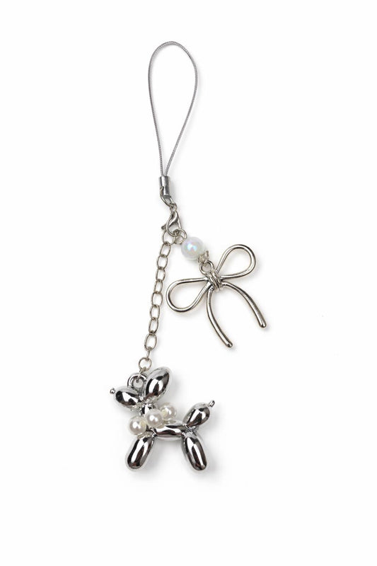 Cute balloon dog phone charm — fun teen gift, trendy keychain & aesthetic phone accessory.