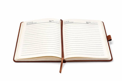 A5 Faux Leather Journal with Pen Holder – Minimal Planner Notebook, Gift Idea