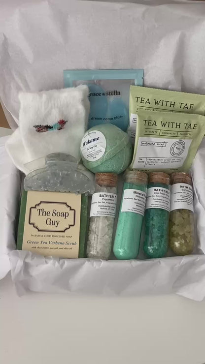 Pamper Glow Gift Box, Spa Gift For Her, Bath Beauty Set, Self Care Basket, Relaxation Treat